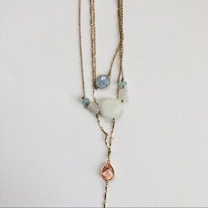 New! Anthropologie Long Gold Necklace